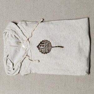 Cream Short Sleeve Hoodie with Pocket